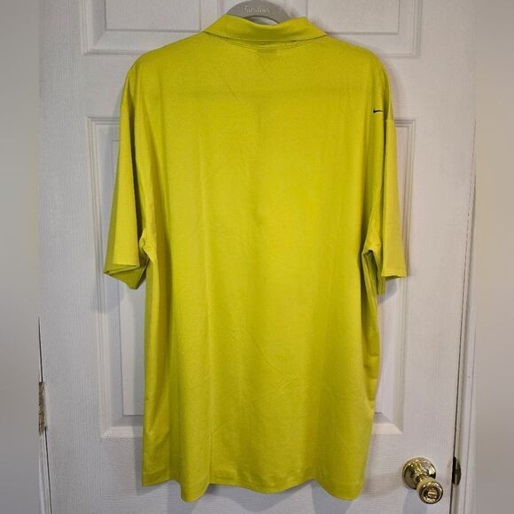 Tiger Woods Platinum Nike FitDry Golf Polo Shirt Chartreuse Yellow Size XL - Picture 3 of 9